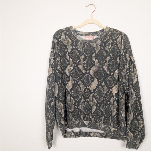 Show Me Your MuMu Ziggy Python Boyfriend Sweatshirt Size XS - Picture 3 of 6